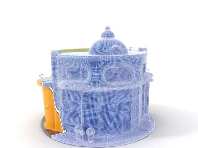 Vibrant Yellow Shopfront model pack Low-poly 3D model