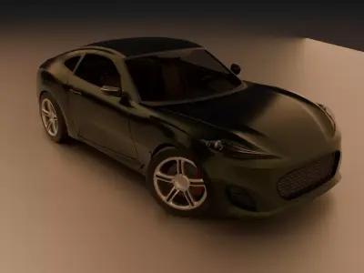 Game Ready Stylized Sports Car  Low-poly 3D model