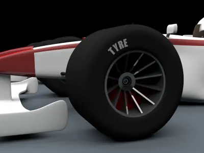 Formula 1 Car Type 3D Models Low-poly 3D model