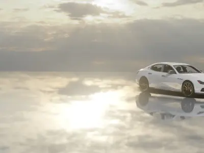 Maserati Ghibli - Photorealistic Low-poly 3D model