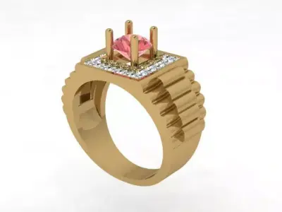 A Showcase of Luxury Men Rings Inspired by Watches 3D print model