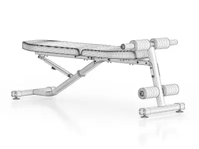 Adjustable Gym Bench 3D model