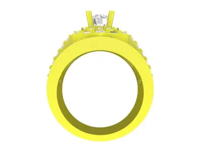 A7576 Luxury Korean Style Diamond Men Ring 3D Model 3D print model