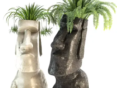 Easter Island Planter 03 3D model