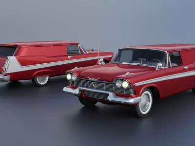 Plymouth Suburban Panel Wagon 1958 3D print model