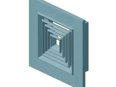 Plastic Square Air Conditioning Vent Toy 3D model
