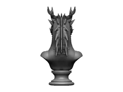 dragon head bust 3D print model