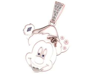 MICKEY MOUSE PENDANT 3D PRINTABLE MODEL  3D print model