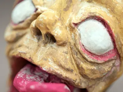 Funky Head Decoration Free low-poly 3D model