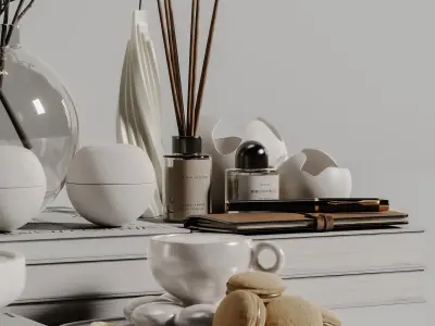 decorative set 127 3D model purchase