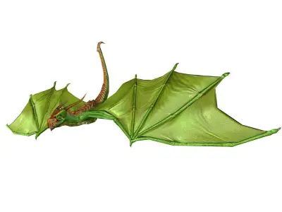 3Dfoin - Dragon Bat Low-poly 3D model