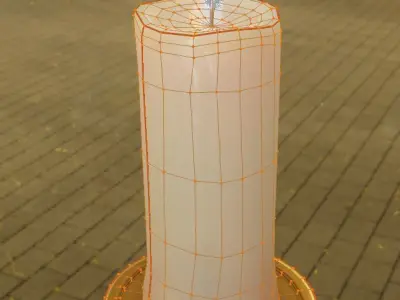 Advent Candles Low-poly 3D model