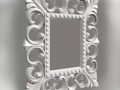 3d stl model photo frame or mirror for cnc router 3D print model 3D print model