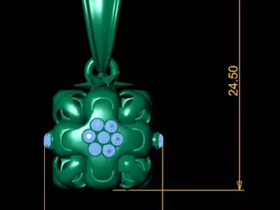 Ornate Floral Cage Pendant  Luxury 3D Printable Jewelry Charm 3D print model