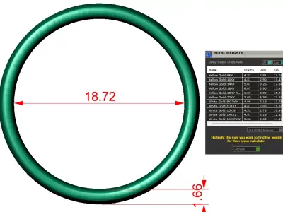 4 different size matching band collection  3D print model