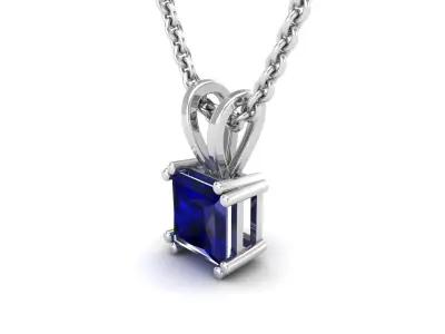 AV 415 Princess Diamond pendant for woman 3D print model
