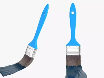 Paint brush painting 3D model