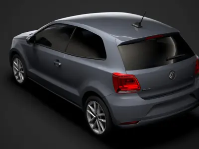Volkswagen Polo TSI 3d Typ6C 2017 3D model