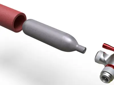 Bike inflator 3D model