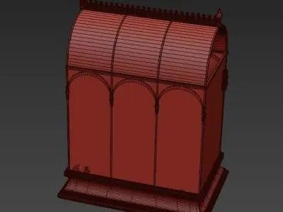 Terrarium with turtle 3D model