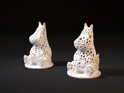 Moomin two scottish terrier figurines 3D print model