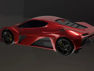 Ferrari 260 GTB PL - Lowpoly 3d Model-  Game Ready Low-poly 3D model