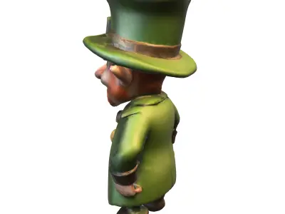 Stylized Leprechaun Low-poly 3D model