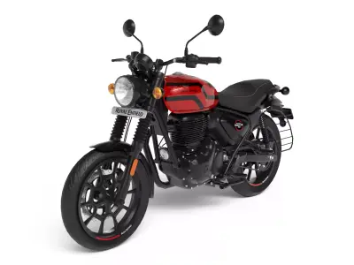 Royal Enfield Hunter 350 - London Red - Realistic 3D Model Low-poly 3D model