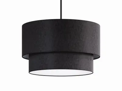 Modern Suspension Dual Drum Fabric Light 3D model