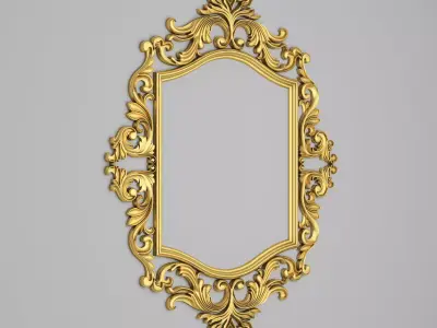 Classic Frame Mirror 007 3D model