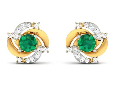 Women Earring 3dm STL OBJ FBX Render Details 3D print model