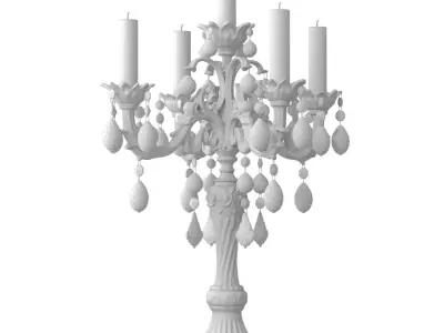  Classic Antique Tabletop Candelabra Candle Holder Candlestick  3D model