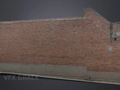 Brick wall 002 3D model