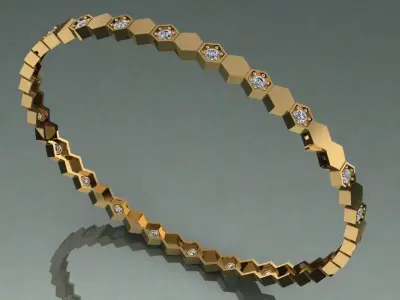 chaumet hexagon bracelet new different 3D print model