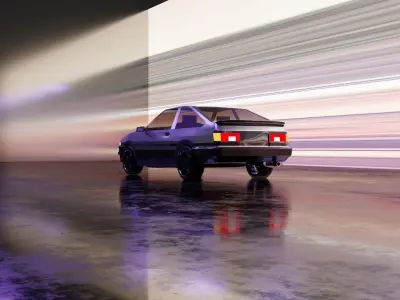 Toyota AE86 Trueno  Hachi Roku 3D model