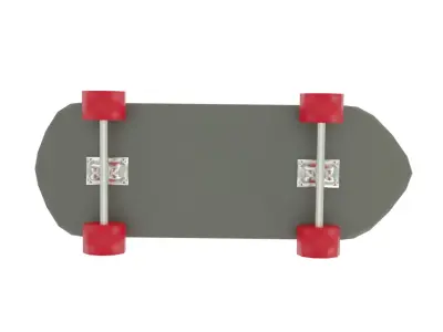 Low-Poly Skateboard 3D Model Low-poly 3D model