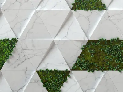 Stone Moss - Seamless wall panel texture Texture