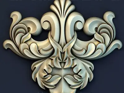 Decorative pattern CNC machine output 3D model