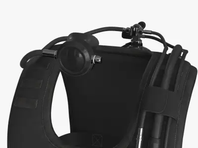 Diving Equipment Low-poly 3D model