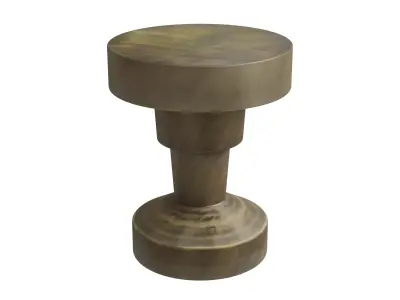 Brushed Bronze Coffee Table Low-poly 3D model