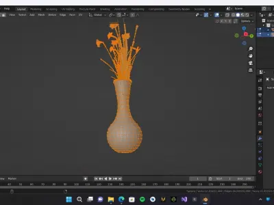 Flower vase Free low-poly 3D model