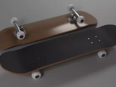 Realistic Skateboard High Poly 3D model with 4K textures  Free 3D model