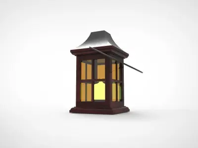 lantern U wooden 3D model