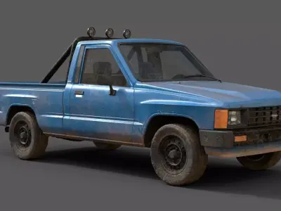 Blue pick up 3D model
