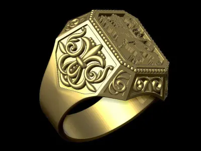 lion ring for man 3D print model