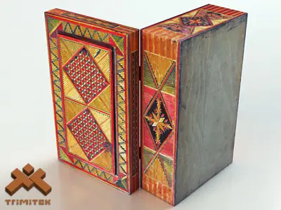 Old Decorative Jewelry Box Low-poly 3D model