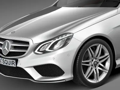  Mercedes-Benz E-Class AMG Sedan 2015 3D model