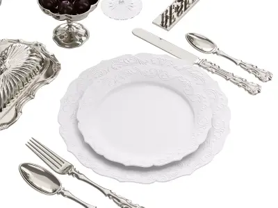 Classic Restaurant Tableware 3D model