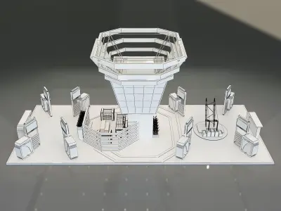 Booth Exhibition Stand a248 3D model