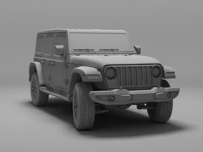 Jeep Wrangler Unlimited Sahara 2018 3D model